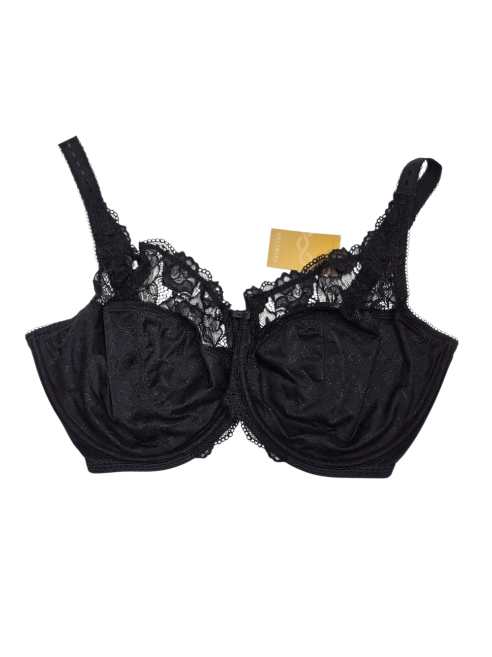 New Delimira Underwire Minimizer Bra Women's Size 36J Black